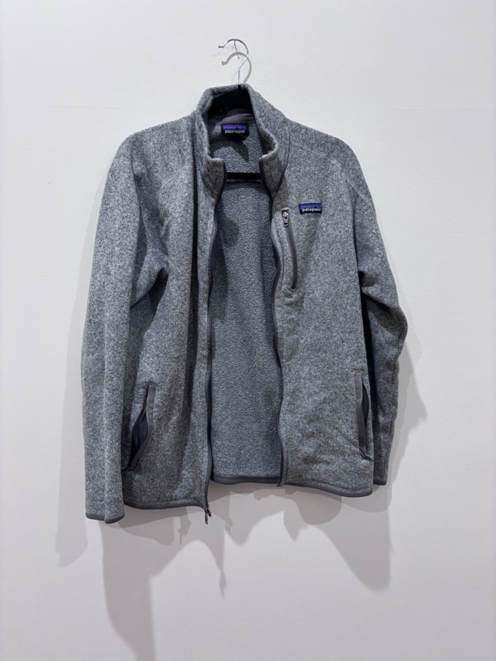 Patagonia Heather Gray Full-Zip Fleece Jacket